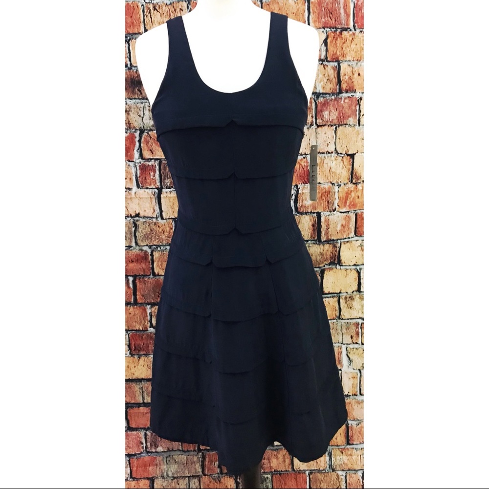 Artelier Nicole Miller Tiered Sheath Silk Dress